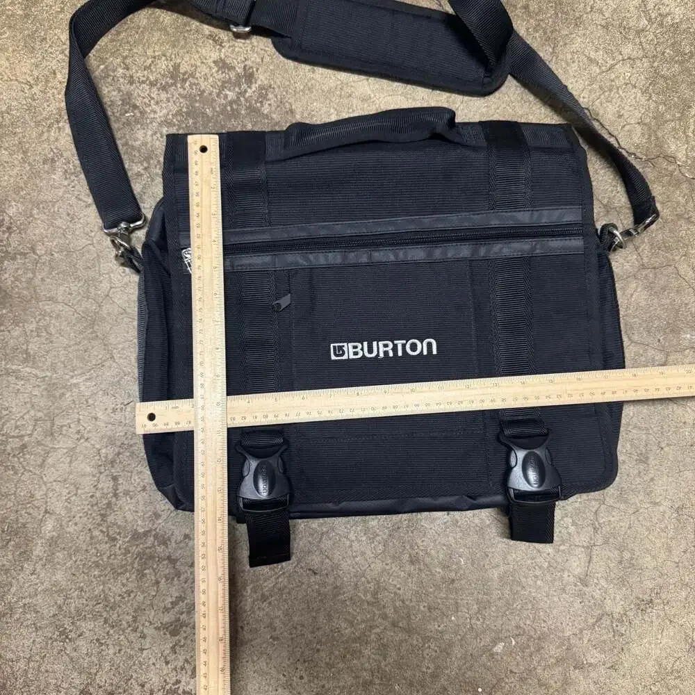 Burton Black Multi-Compartment Messenger Bag with Removable Pouch